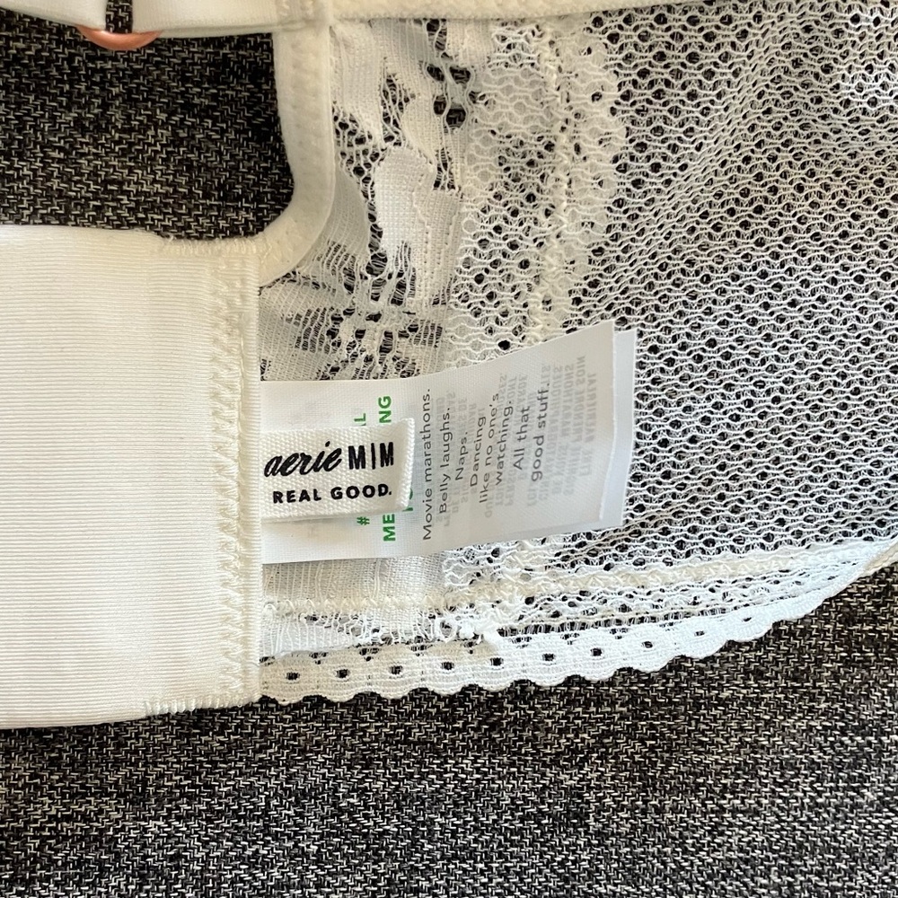 ✨4.99 SHIP✨ NWT Aerie Hibiscus Lace Padded Longline Bralette Floral Bra M - Picture 9 of 10